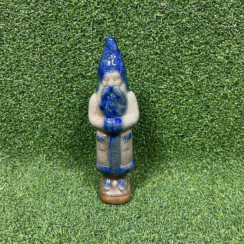 Vintage 1993 Beaumont Brothers Pottery BBP Salt Glazed Blue Santa Figurine 5.5"